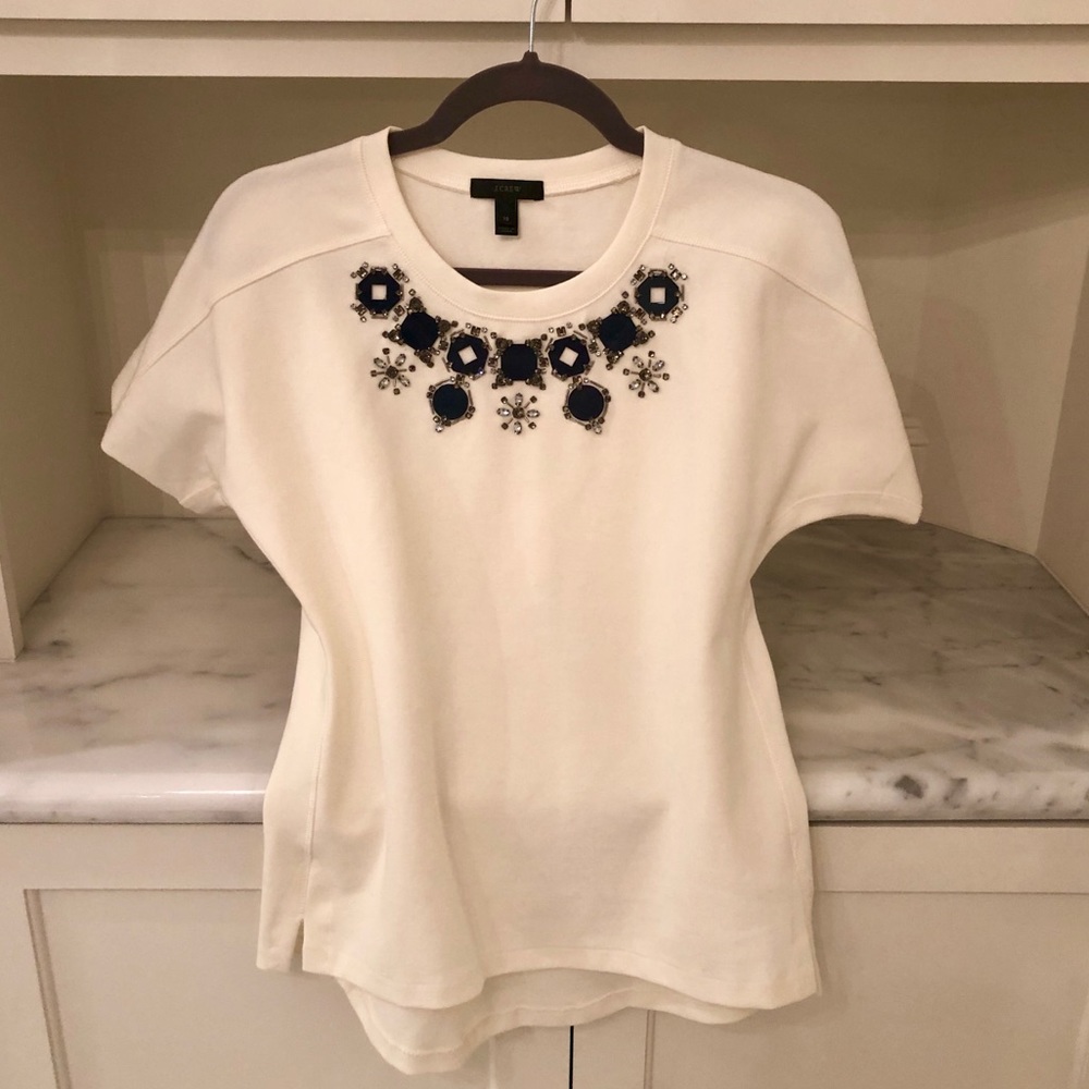 J crew embellished top